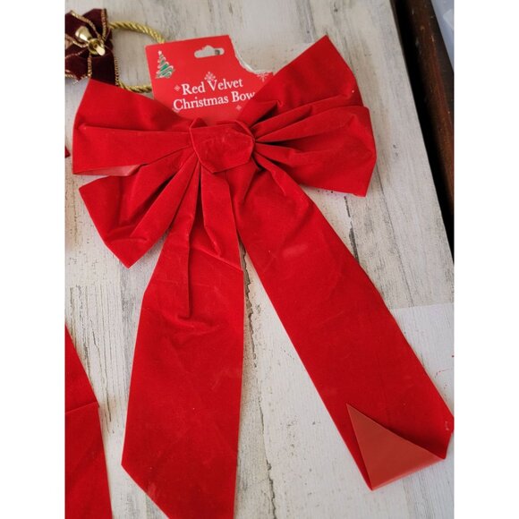 Hanging bow sleigh bell door bell knocker xmas set decor - Picture 4 of 7